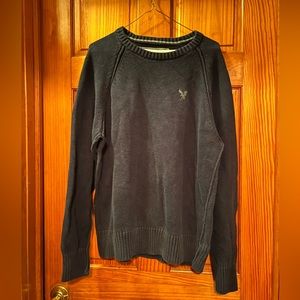 American Eagle crew neck sweater men’s size large vintage fit, navy blue